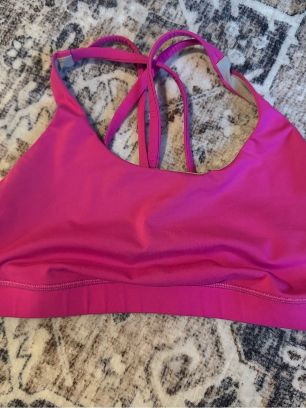 lululemon athletica Bright Pink Strappy Sports Bra
